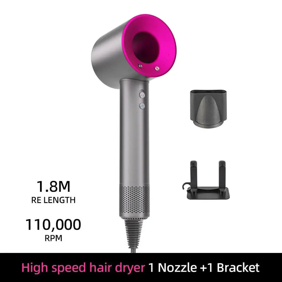 2026 Hair Dryer Professional Leafless Negative Ion Attachment Negative Ion Salon Tool Home Travel Portable Electric Hair Dryer