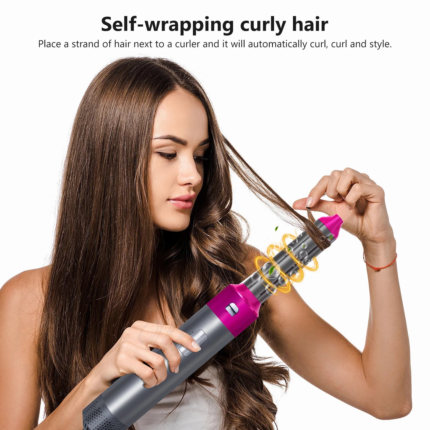 5-in-1 Hair Dryer Styling Set Professional Home Styling Tools Curling Iron Hot Air Comb Straightener Multifunctional Hair Salon