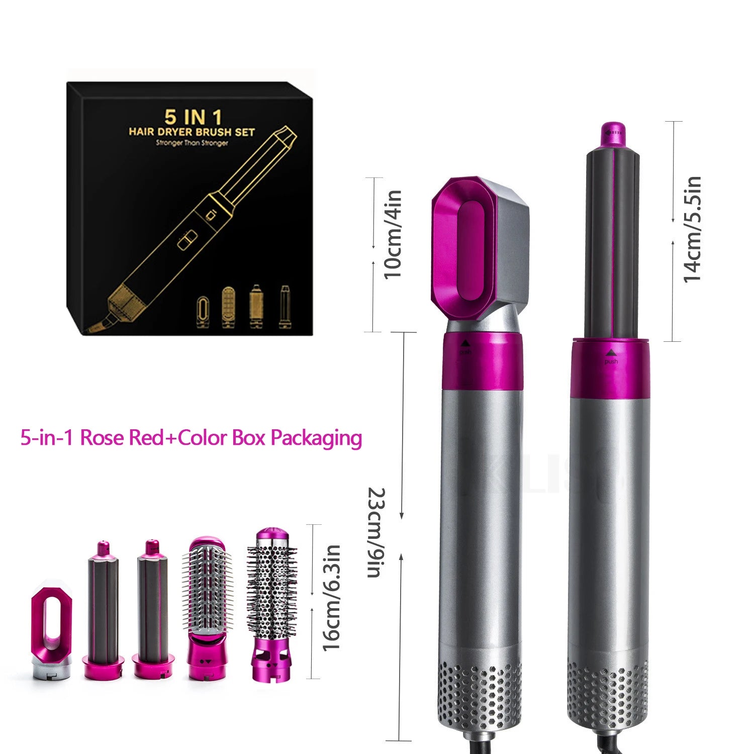 5-in-1 Hair Dryer Styling Set Professional Home Styling Tools Curling Iron Hot Air Comb Straightener Multifunctional Hair Salon
