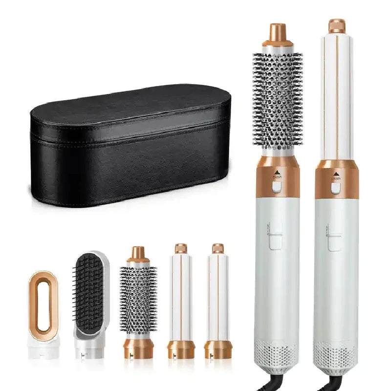 Hair Dryer 5-In-1 Electric Hair Comb Negative Ion Straight Curler Brush Blow Dryer Air Comb Removable Brush Kit Tool