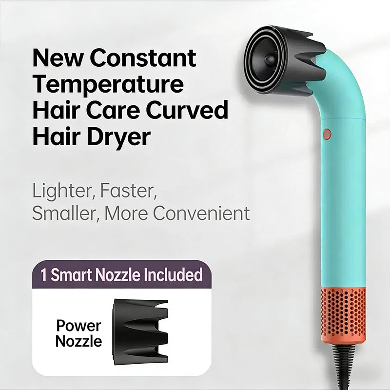 5 in 1 Professional High-Speed Hair Dryer with Curved Tube 30-Second Quick Drying Strong Wind Power for Efficient Styling