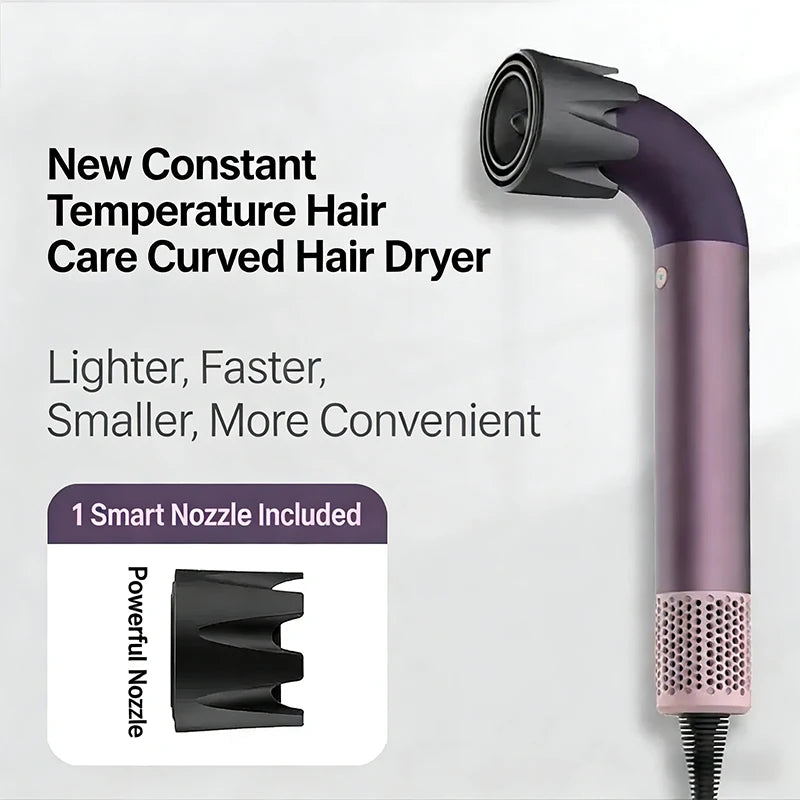 5 in 1 Professional High-Speed Hair Dryer with Curved Tube 30-Second Quick Drying Strong Wind Power for Efficient Styling