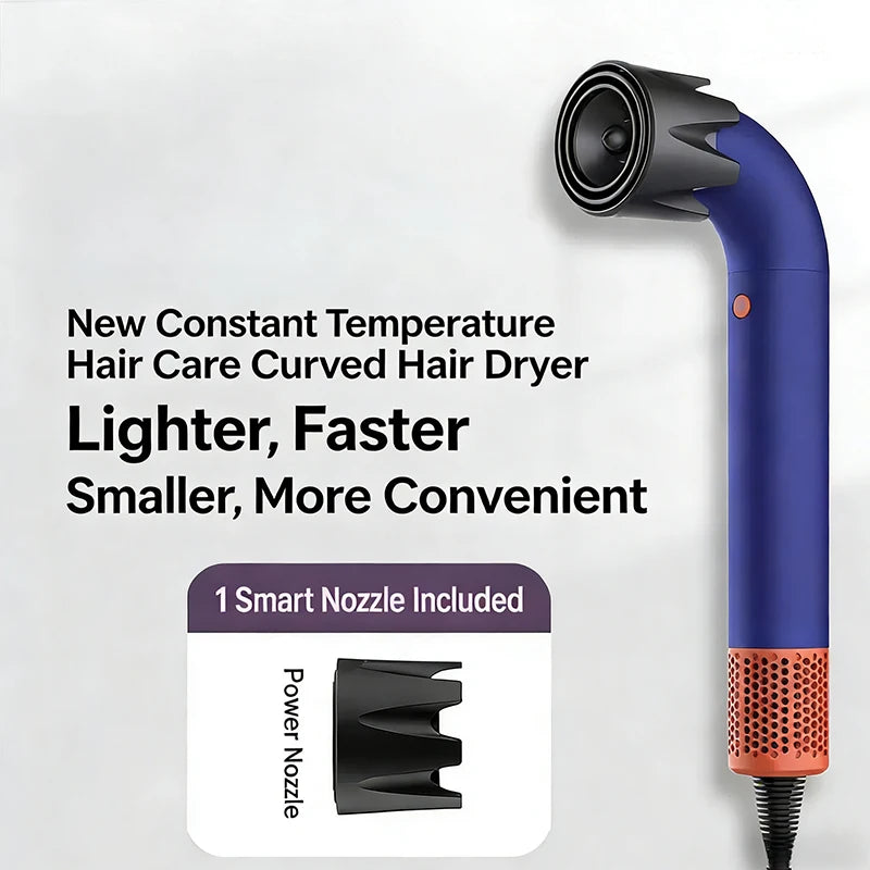 5 in 1 Professional High-Speed Hair Dryer with Curved Tube 30-Second Quick Drying Strong Wind Power for Efficient Styling