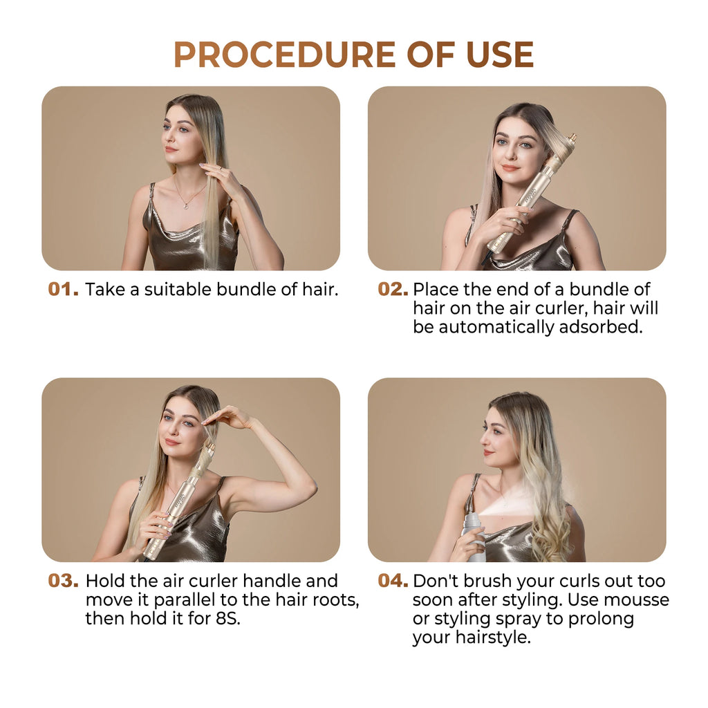 Hair Dryer 8 in 1 Hair Styler Tools Complete Set Salon Brushless Motor 110000rpm Professional Blower Dryerr With Comb