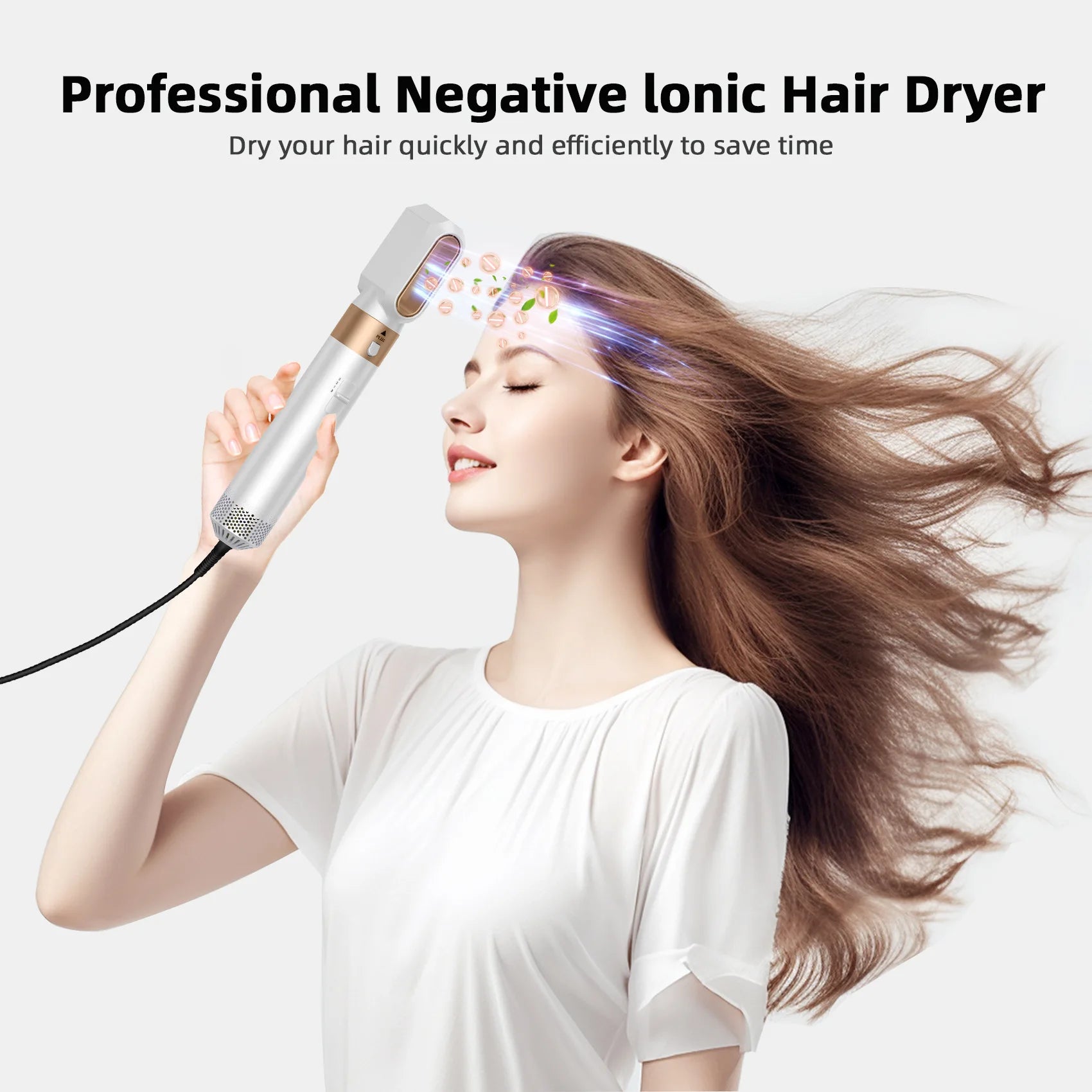 5-in-1 Hair Dryer Styling Set Professional Home Styling Tools Curling Iron Hot Air Comb Straightener Multifunctional Hair Salon