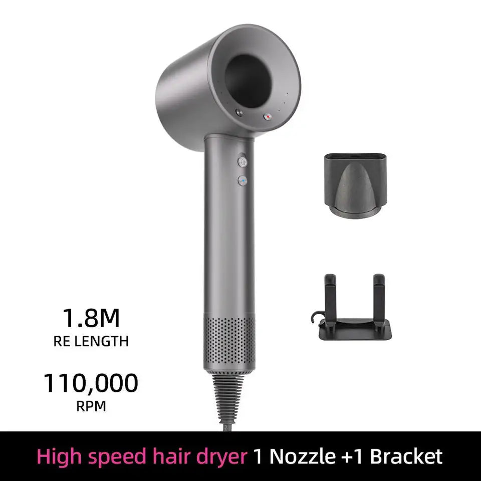 2026 Hair Dryer Professional Leafless Negative Ion Attachment Negative Ion Salon Tool Home Travel Portable Electric Hair Dryer