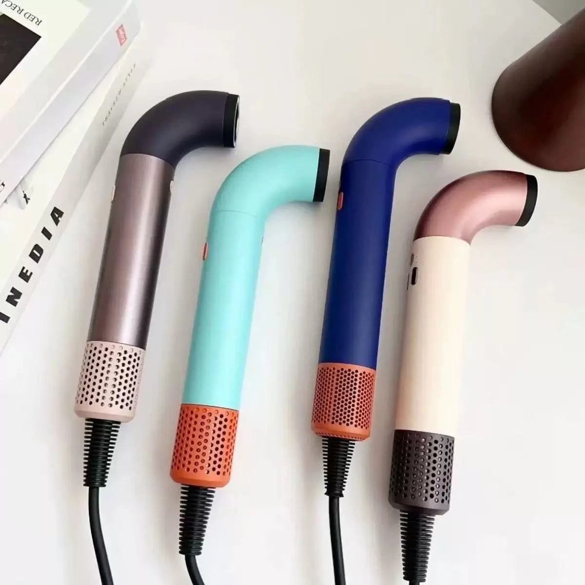 5 in 1 Professional High-Speed Hair Dryer with Curved Tube 30-Second Quick Drying Strong Wind Power for Efficient Styling